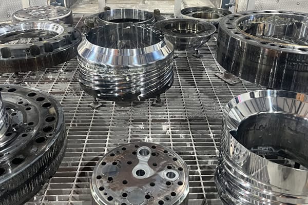 Photo of clean die pieces